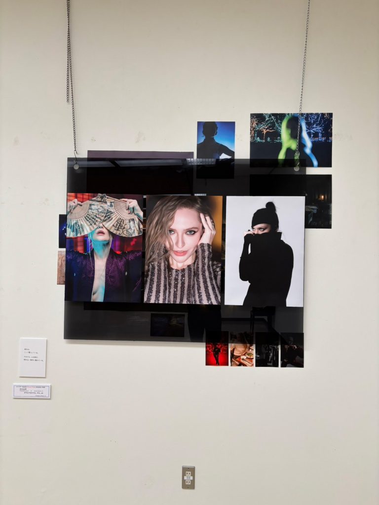 九州PMD2026「ベストフォトグラファーGOLD」受賞作品の展示パネル。中央にモデルMamma Mia氏のポートレート3点